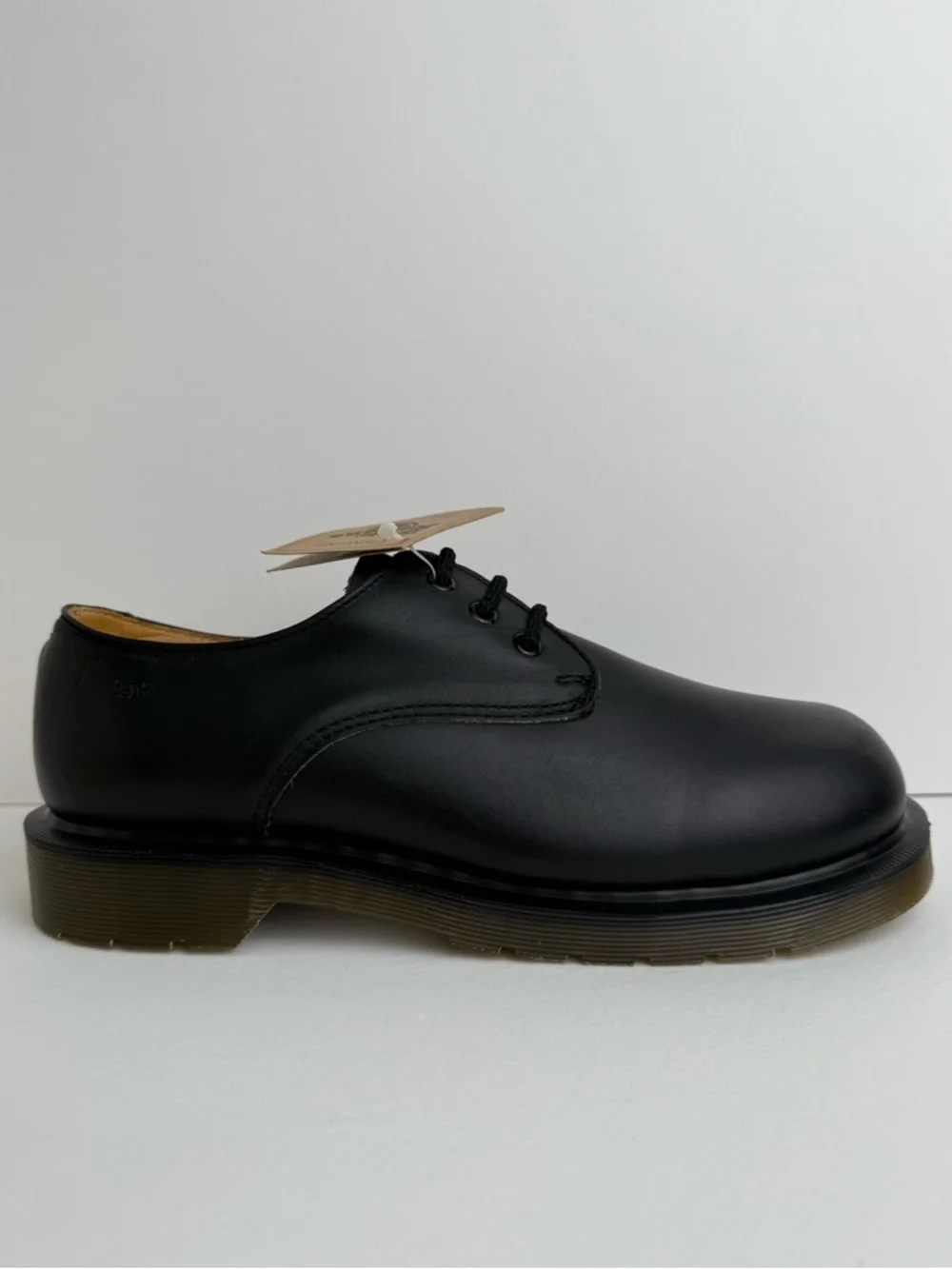 Vintage Dr. Martens England Black Greasy Leather Gibson Oxfords UK 8 - Picture 5 of 16